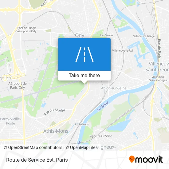Route de Service Est map