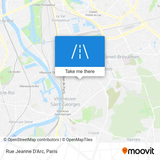 Rue Jeanne D'Arc map