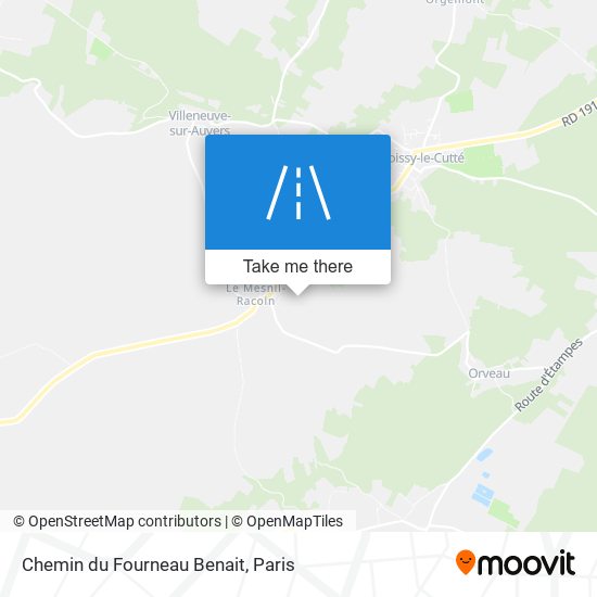 Chemin du Fourneau Benait map