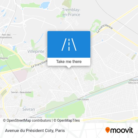 Avenue du Président Coty map