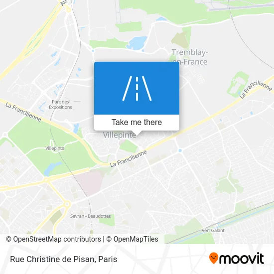 Rue Christine de Pisan map