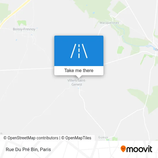 Rue Du Pré Bin map