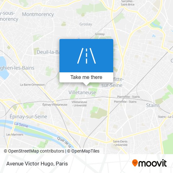 Mapa Avenue Victor Hugo