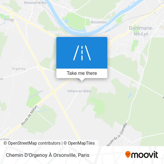 Chemin D'Orgenoy À Orsonville map