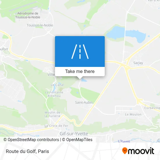 Route du Golf map