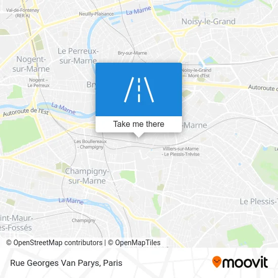 Rue Georges Van Parys map