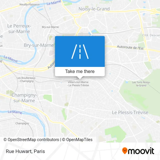 Rue Huwart map