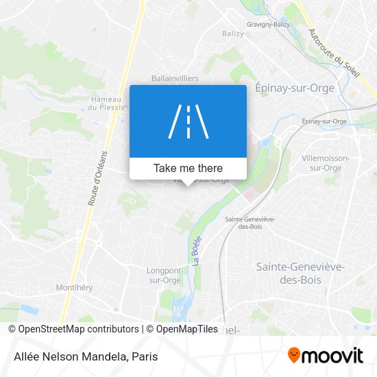 Allée Nelson Mandela map