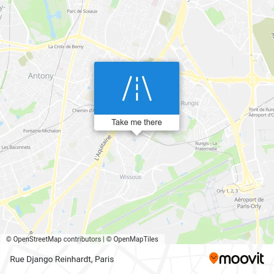 Rue Django Reinhardt map