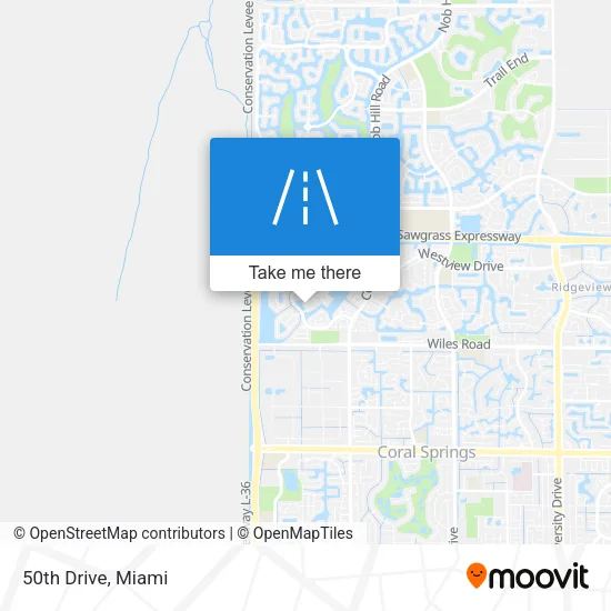 50th Drive map
