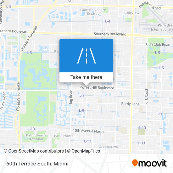 60th Terrace South map