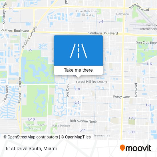 Mapa de 61st Drive South