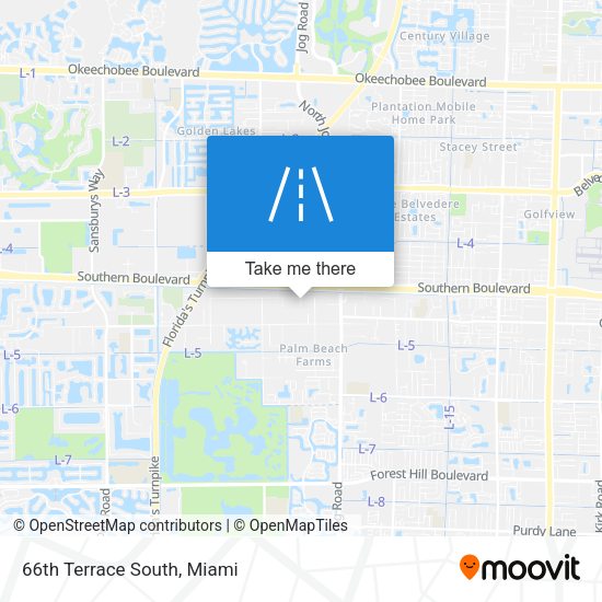 66th Terrace South map