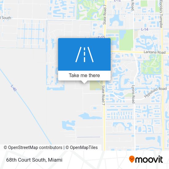 68th Court South map