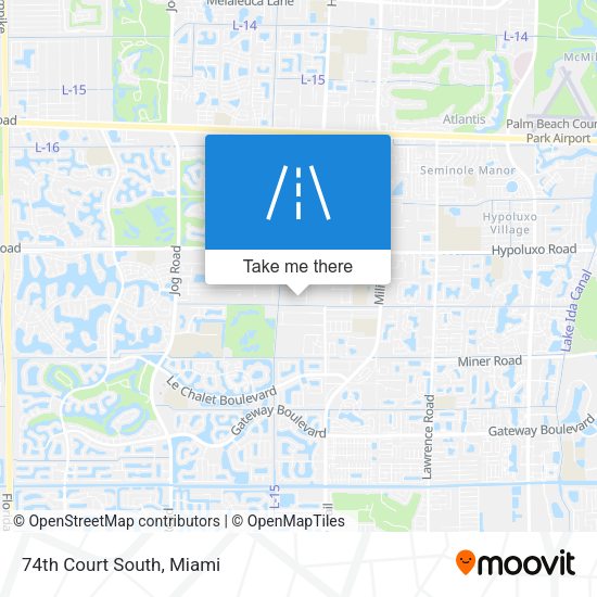 74th Court South map