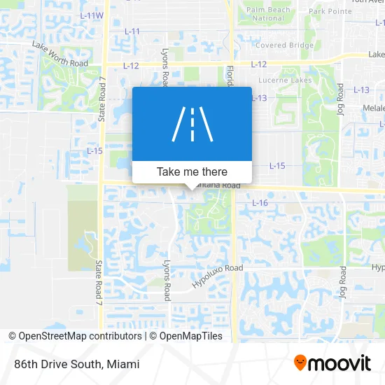 86th Drive South map