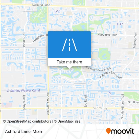 Ashford Lane map