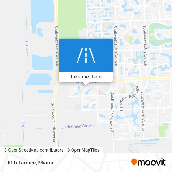 90th Terrace map