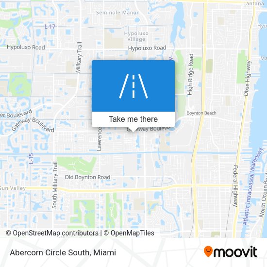 Abercorn Circle South map