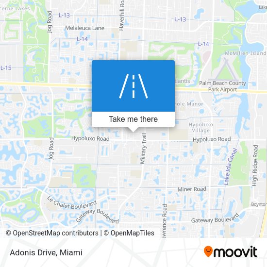 Mapa de Adonis Drive