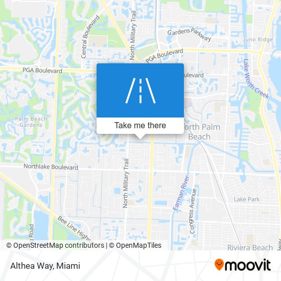 Althea Way map