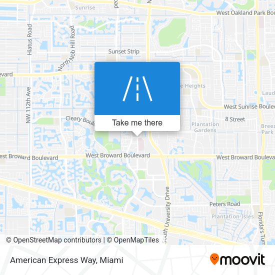 Mapa de American Express Way