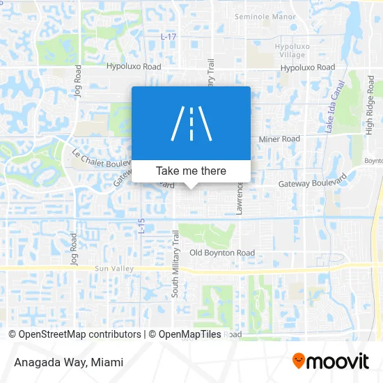 Anagada Way map