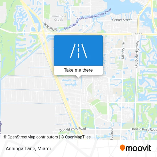 Anhinga Lane map