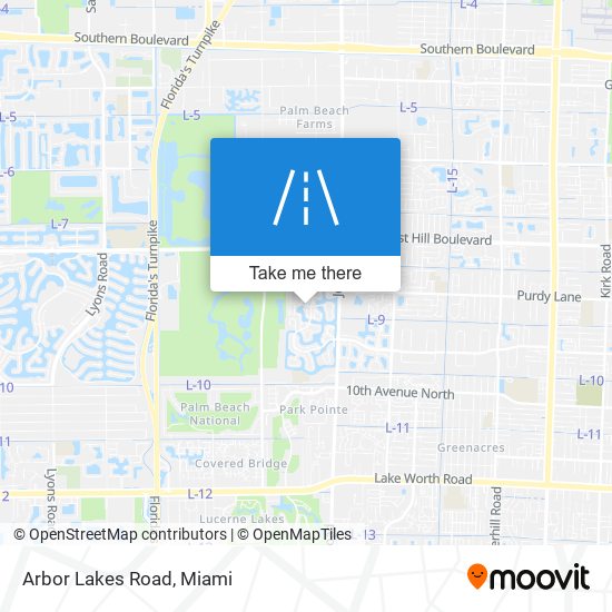 Mapa de Arbor Lakes Road