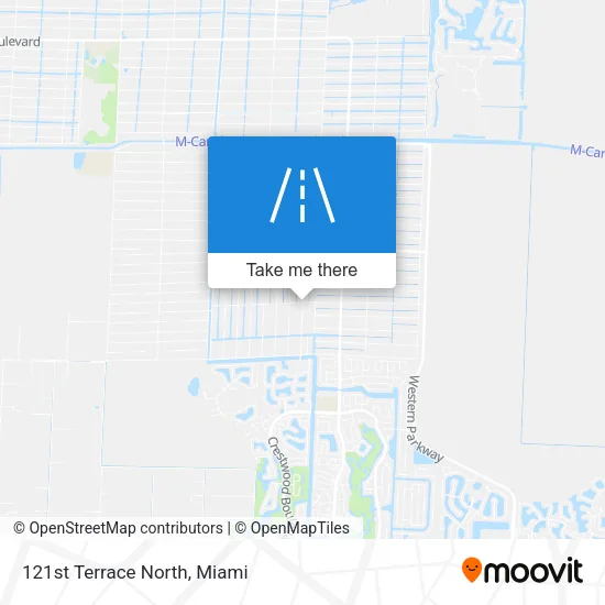 121st Terrace North map