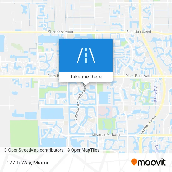 177th Way map