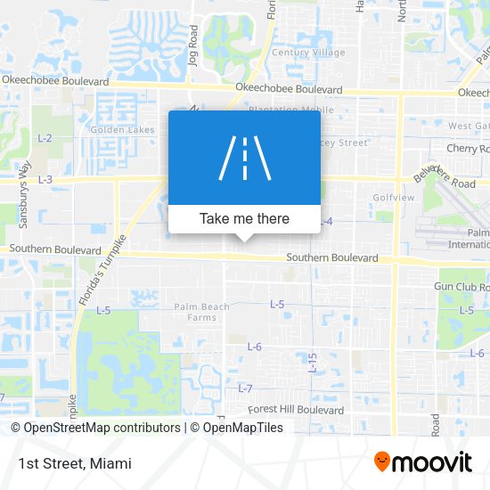 Mapa de 1st Street