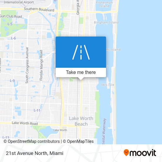 21st Avenue North map