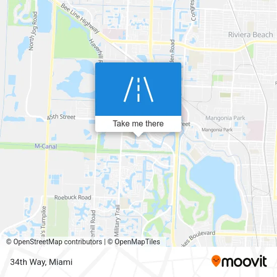34th Way map