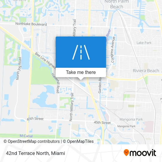 42nd Terrace North map