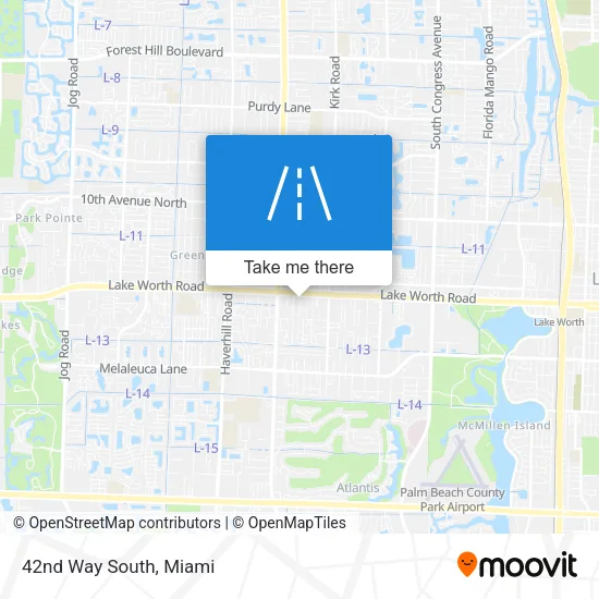 42nd Way South map