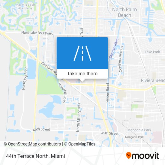 44th Terrace North map