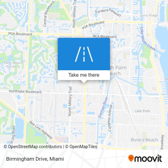 Mapa de Birmingham Drive
