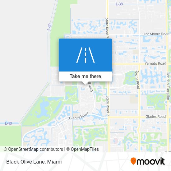 Mapa de Black Olive Lane