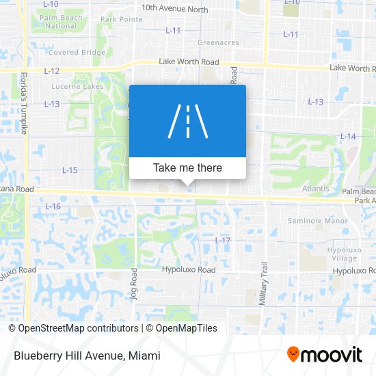 Blueberry Hill Avenue map
