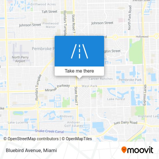 Mapa de Bluebird Avenue