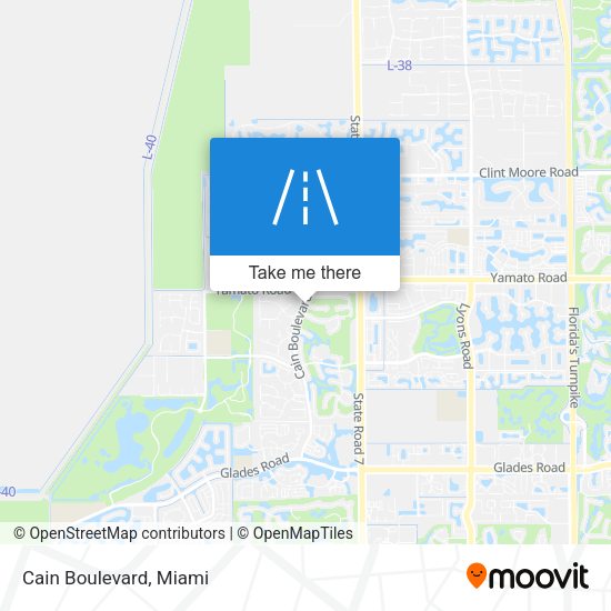 Mapa de Cain Boulevard