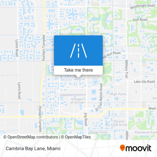 Cambria Bay Lane map