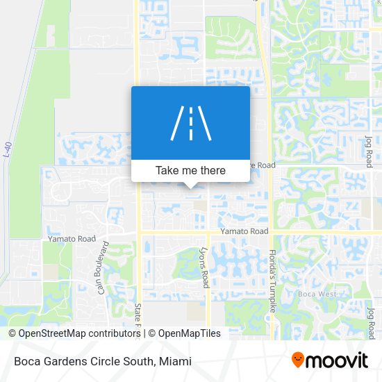 Boca Gardens Circle South map