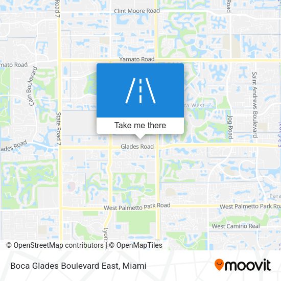 Boca Glades Boulevard East map