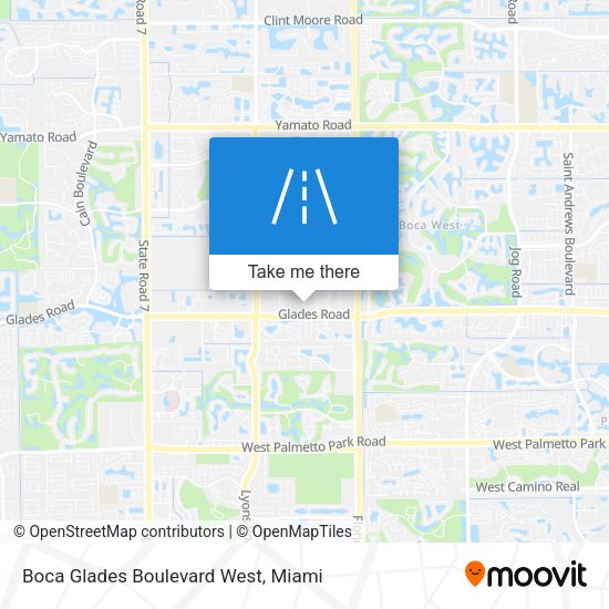 Boca Glades Boulevard West map