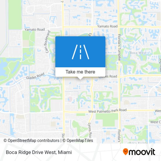 Boca Ridge Drive West map