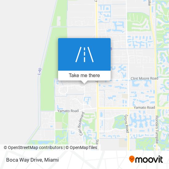 Boca Way Drive map