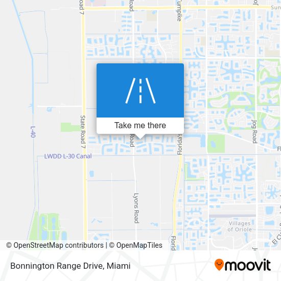 Bonnington Range Drive map