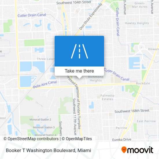 Booker T Washington Boulevard map